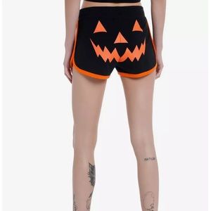 SOLD🎃 NWT 🎃PUMPKIN BLACK SHORTS🎃 
Social Collision Pumpkin Soft Shorts MEDIUM